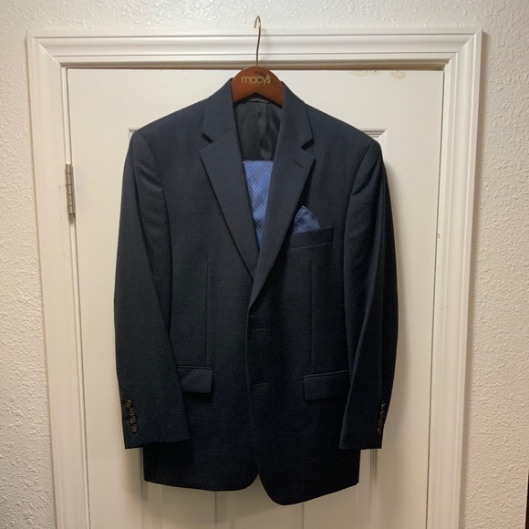 Ralph Lauren Men’s Suit - Blue with Light Pin Stripes 36S